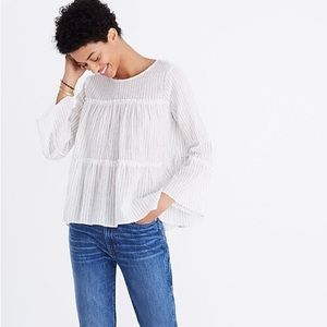 madewell tiered top in haysboro stripe